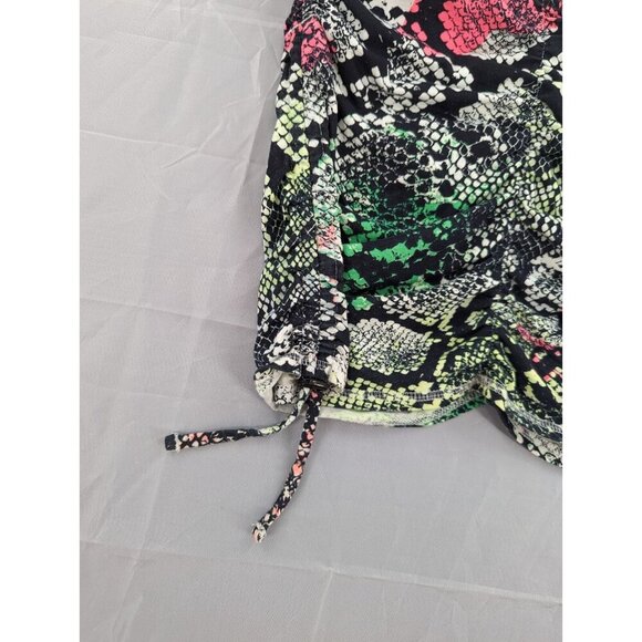 Fox Women's Multi Color Snake Skin Pattern Y2K Sleeveless Strapless Tank Small - Picture 3 of 13